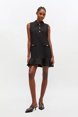 GANNI On Sale Black Twill Suiting Mini Dress