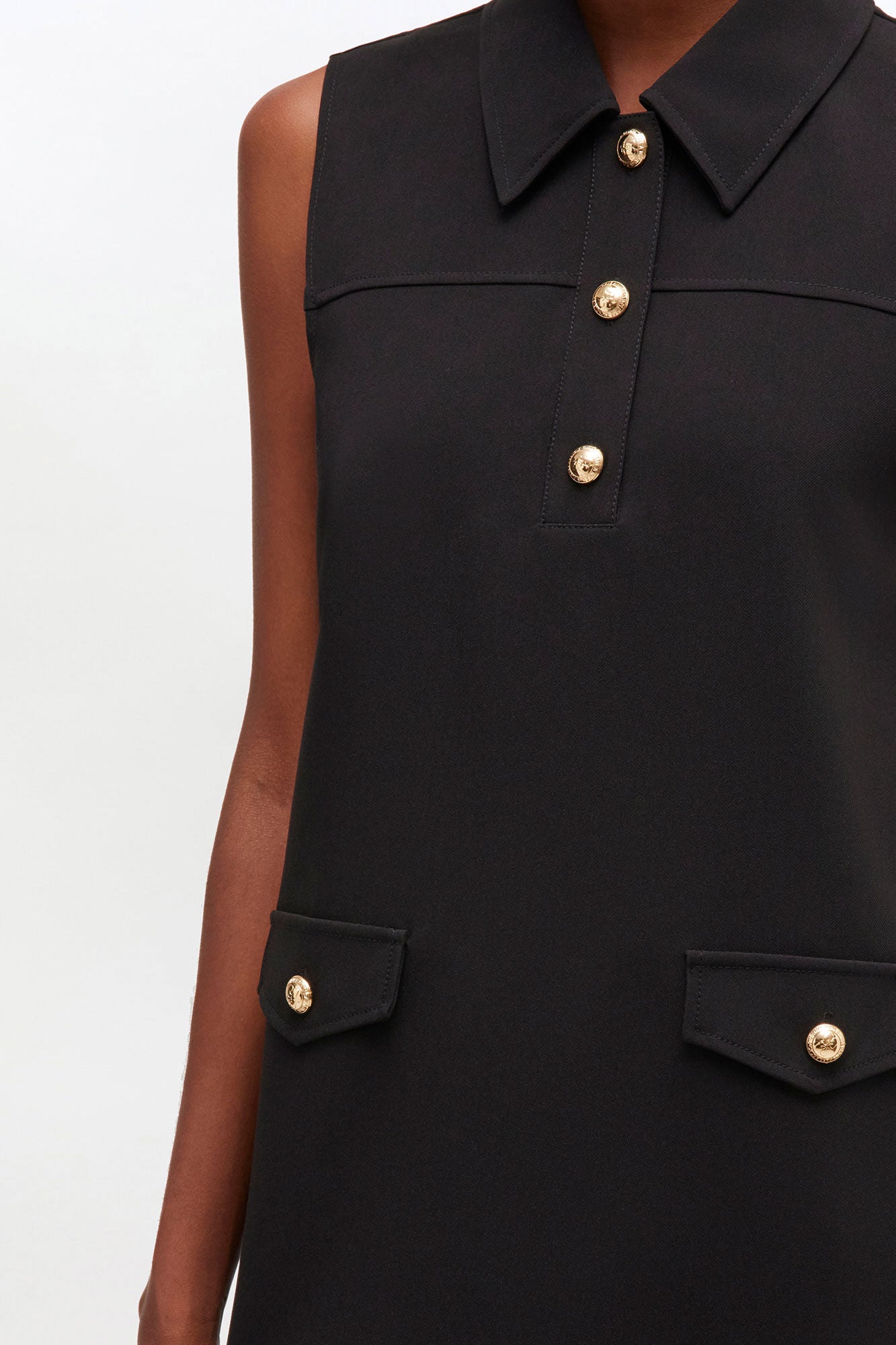 GANNI On Sale Black Twill Suiting Mini Dress