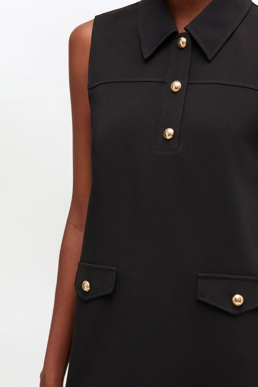 GANNI On Sale Black Twill Suiting Mini Dress