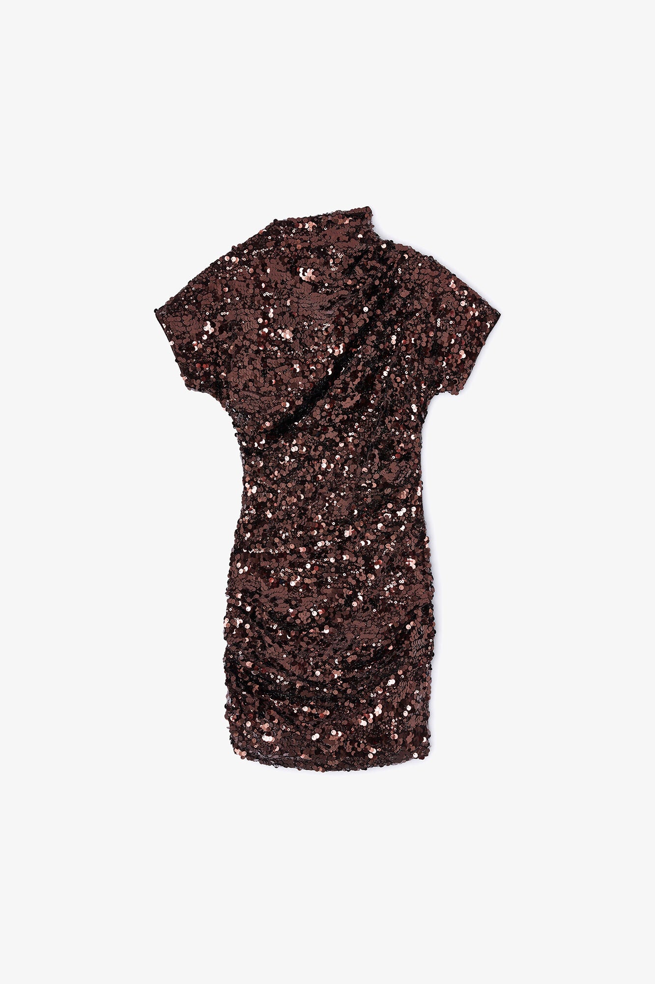 GANNI Hot Sale Brown Sequins Mini Dress