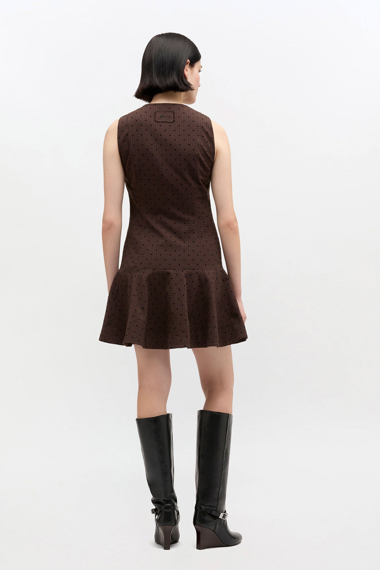 GANNI Sale Flock Check Suiting Dress