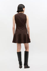 GANNI Sale Flock Check Suiting Dress