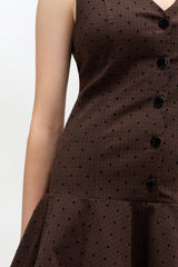 GANNI Sale Flock Check Suiting Dress