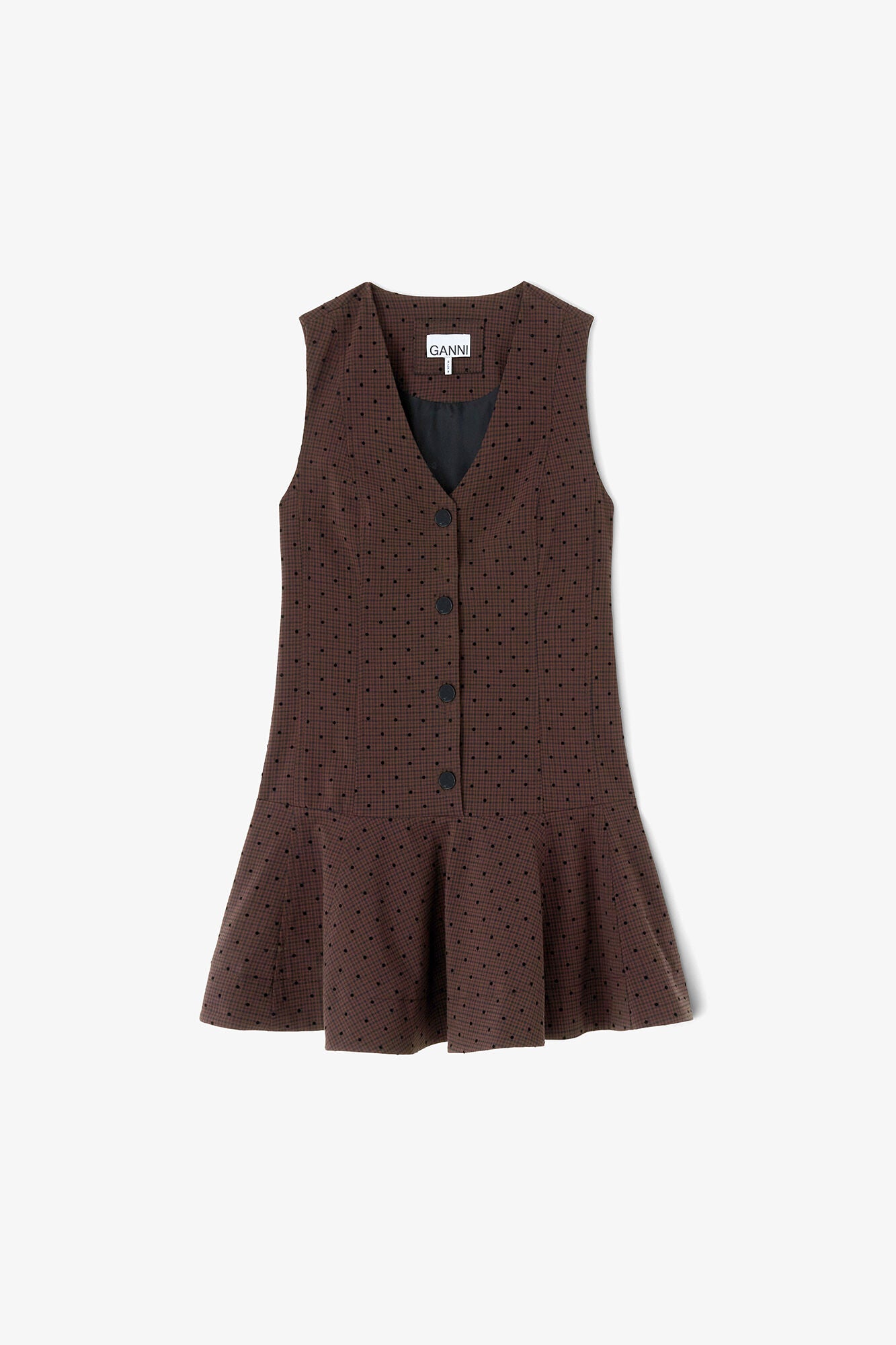 GANNI Sale Flock Check Suiting Dress