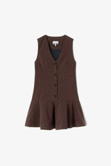 GANNI Sale Flock Check Suiting Dress