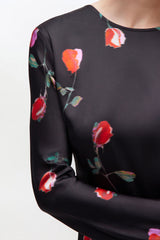 GANNI On Sale Printed Circle Collar Midi Dress