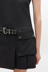 GANNI For Sale Grey Wool Mini Dress