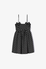 GANNI us Polka-Dot Satin Mini Dress