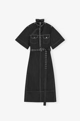 GANNI Sale Black Nylon Dress