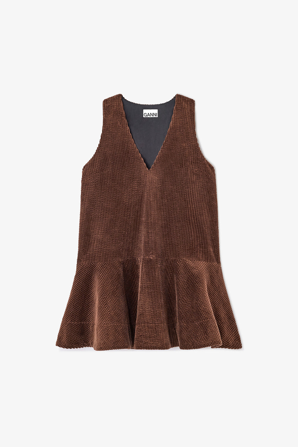 GANNI Sale Brown Corduroy Mini Dress