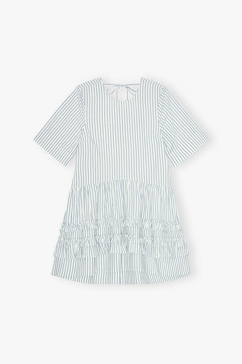 GANNI Hot Sale Striped Organic Cotton Mini Dress