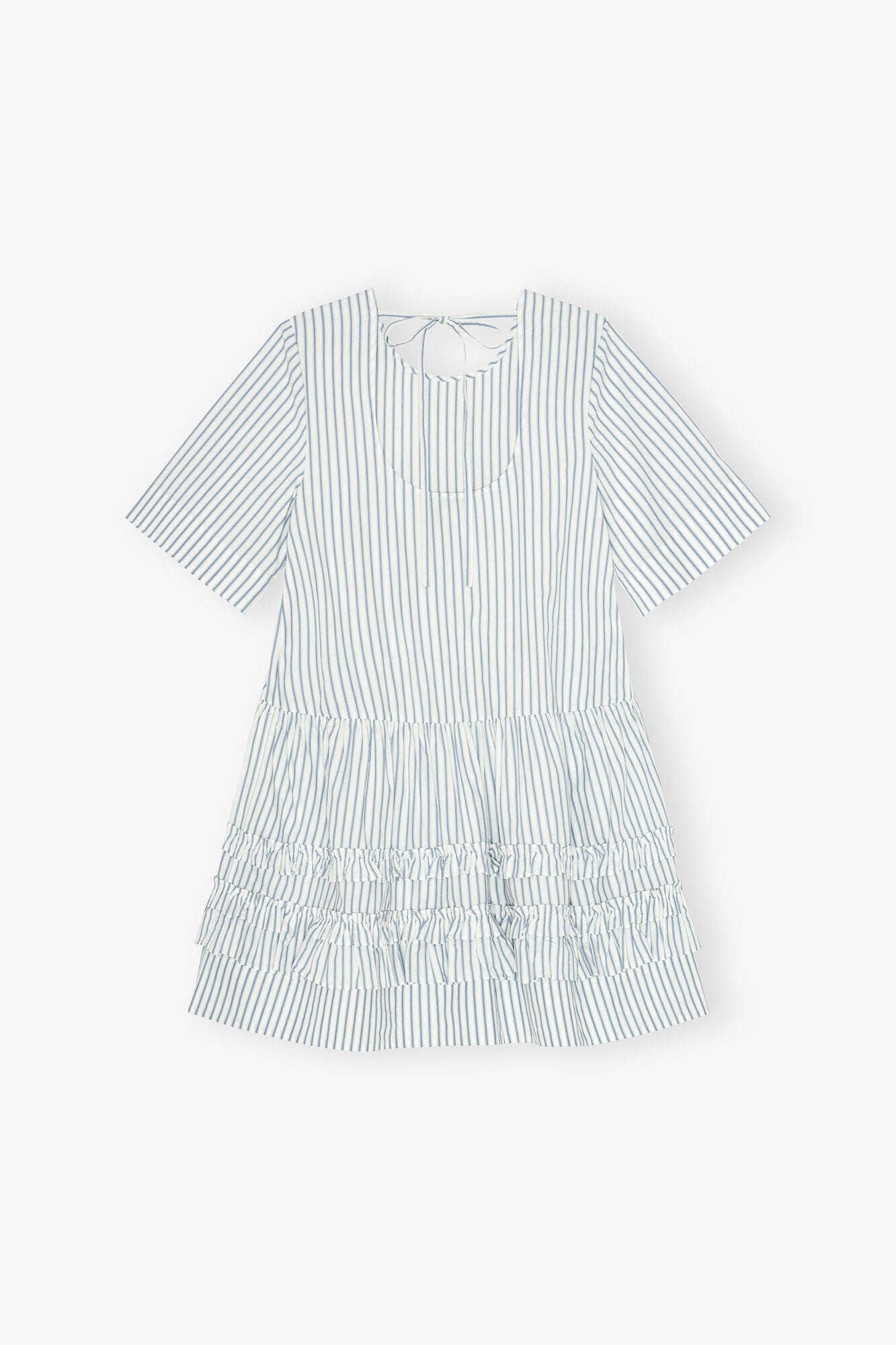 GANNI Hot Sale Striped Organic Cotton Mini Dress