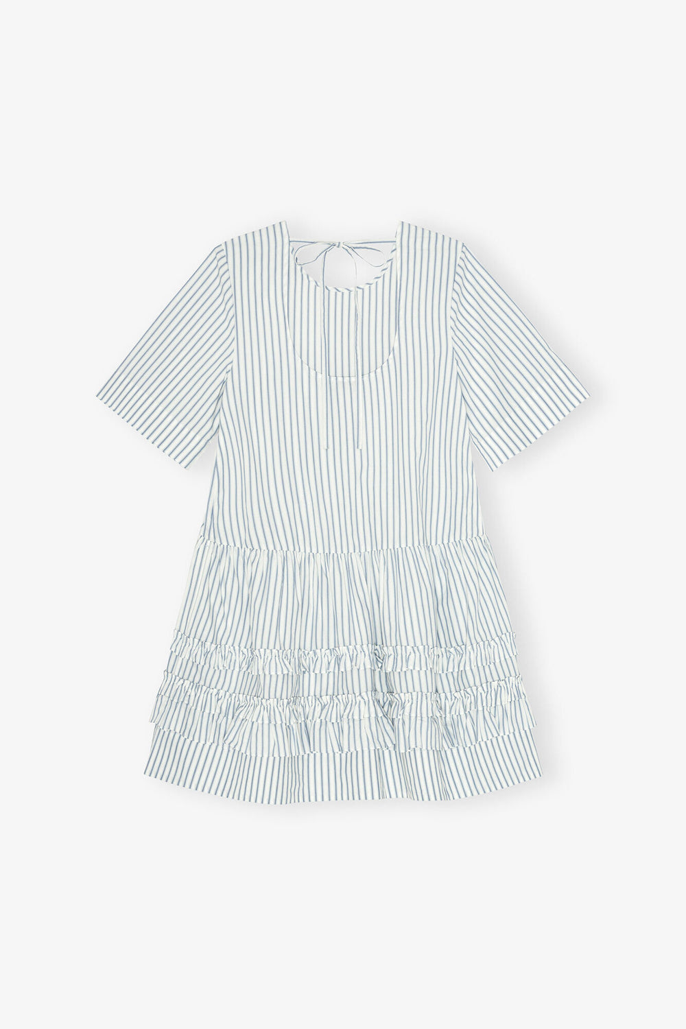 GANNI Hot Sale Striped Organic Cotton Mini Dress