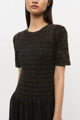 GANNI New Black Washed Smock Dress