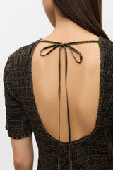 GANNI New Black Washed Smock Dress