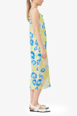 GANNI us Printed Mesh Slip Dress