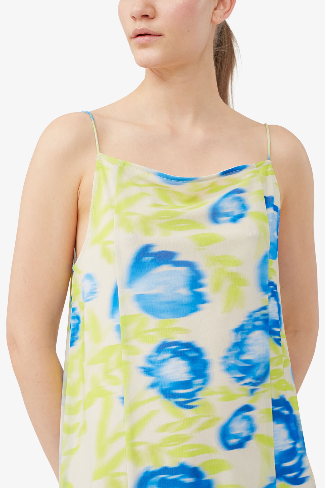 GANNI us Printed Mesh Slip Dress