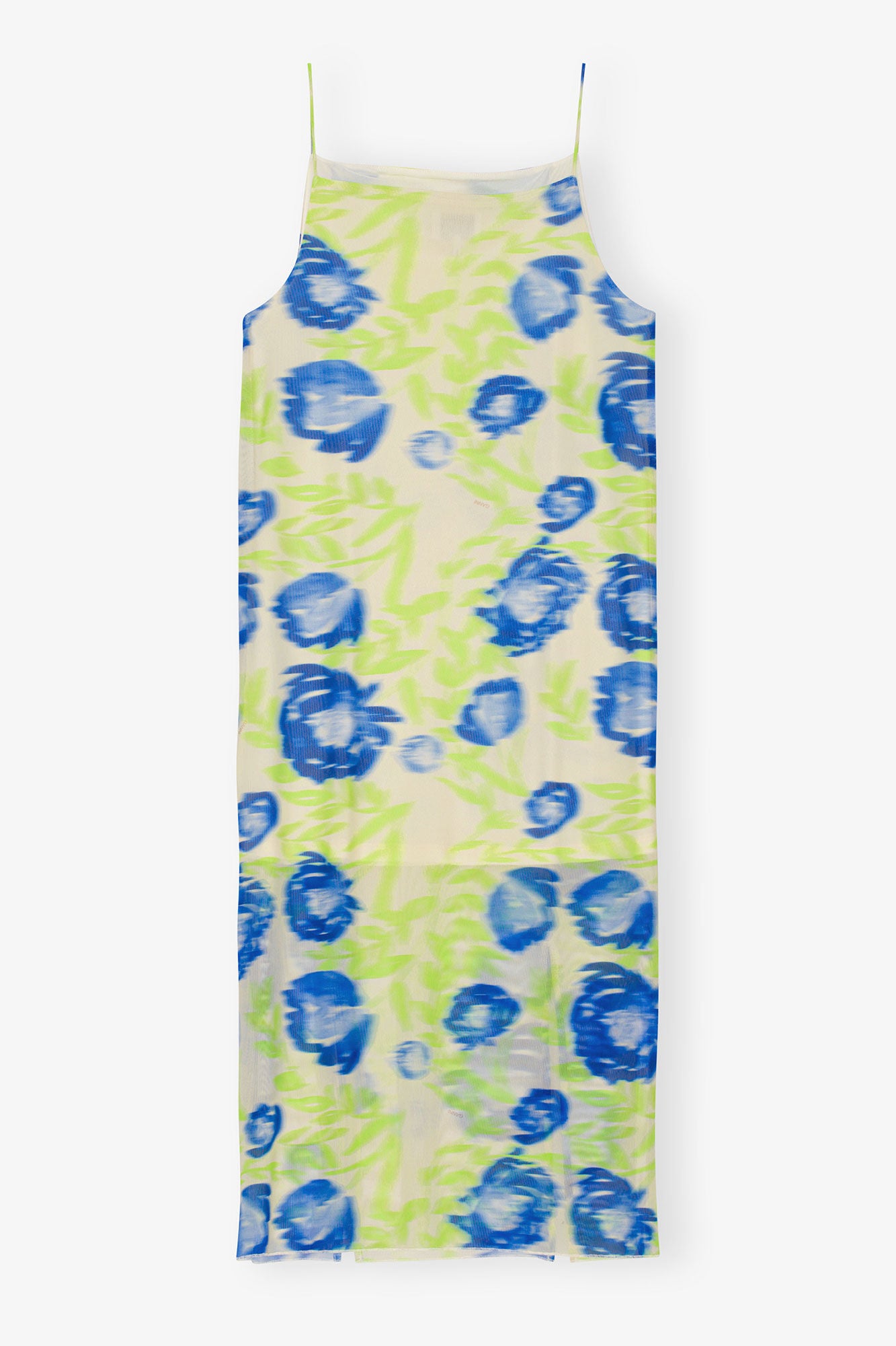 GANNI us Printed Mesh Slip Dress