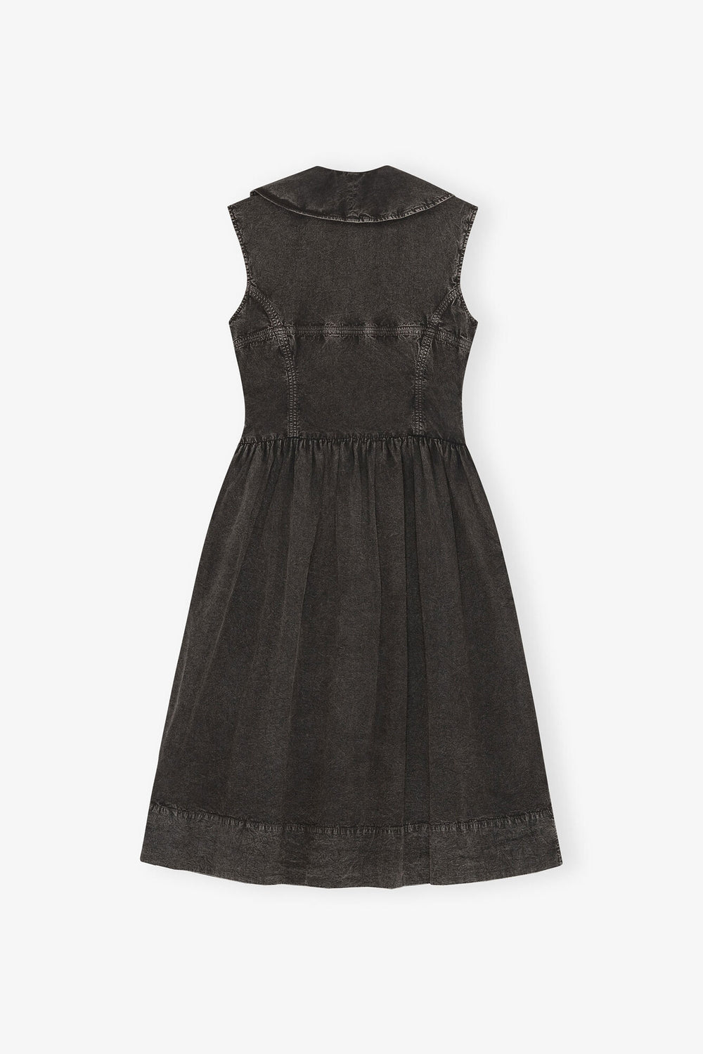 GANNI Discount Dress in Black Cotton