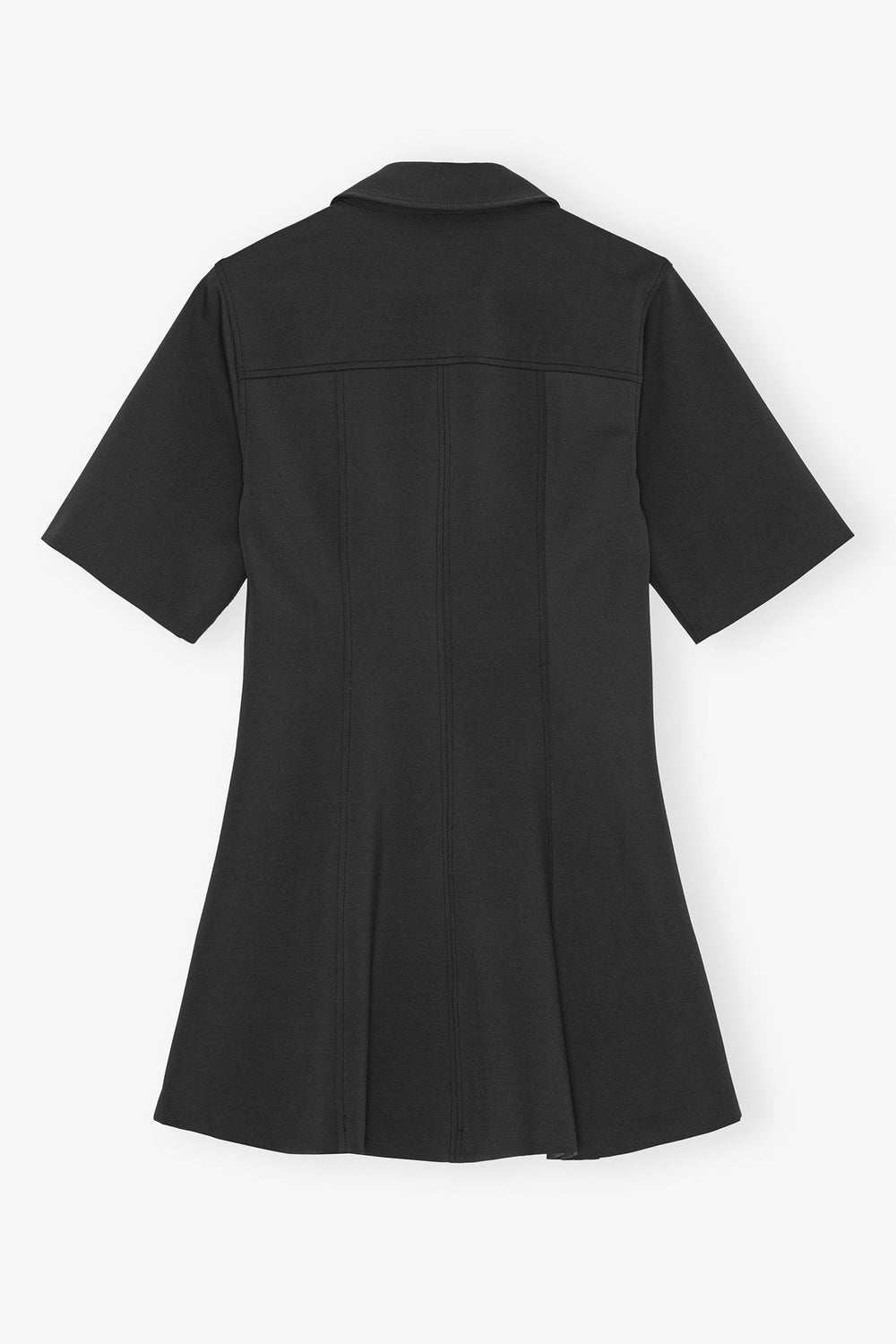 GANNI Outlet Dress in Black Neoprene