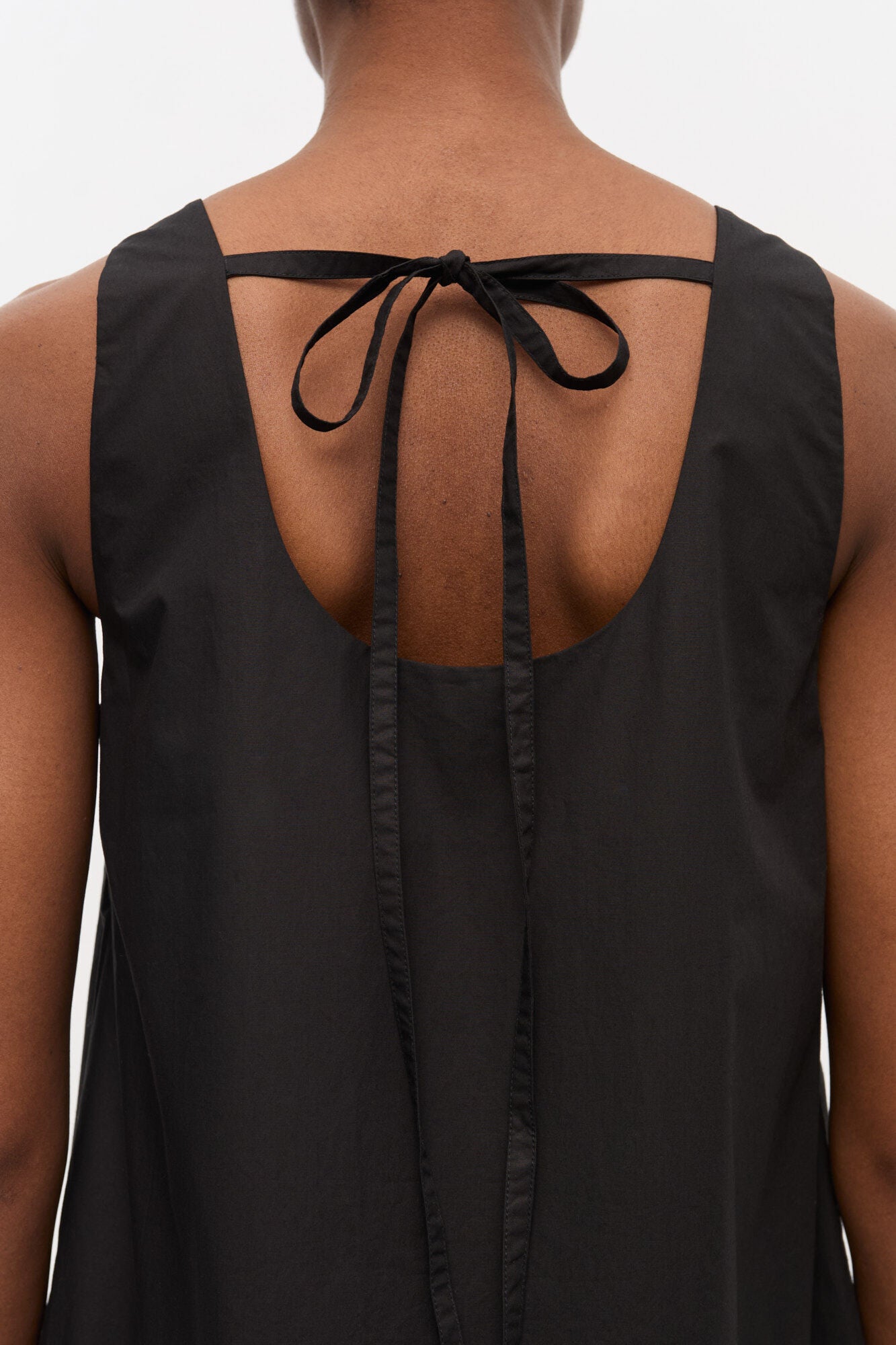 GANNI Sale Black Cotton Poplin Mini Dress
