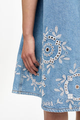 GANNI New Broderie Anglaise Mini Dress