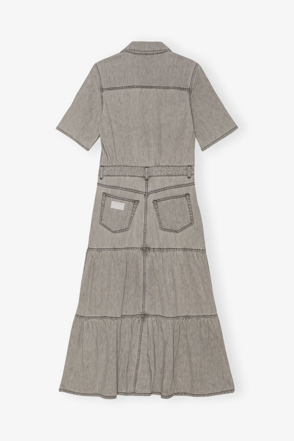 GANNI Online Grey Future Long Denim Dress