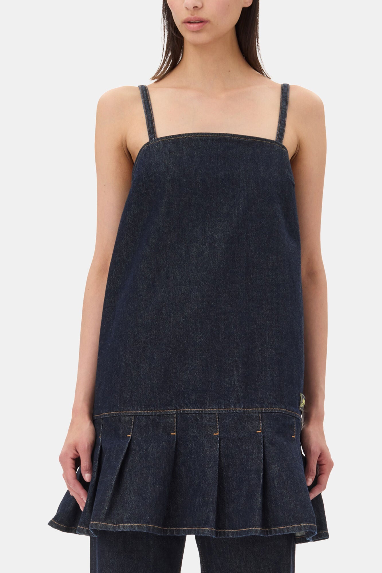 GANNI Sale Denim Strap Mini Dress