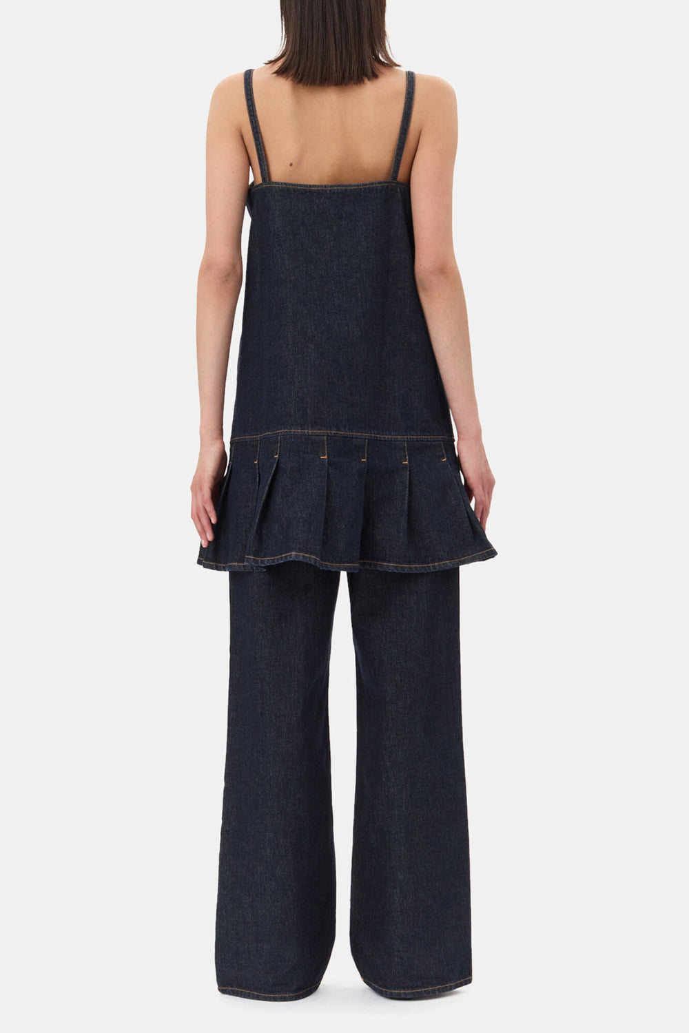 GANNI Sale Denim Strap Mini Dress