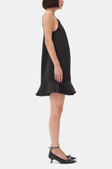 GANNI On Sale Black Duchesse Satin Mini Dress