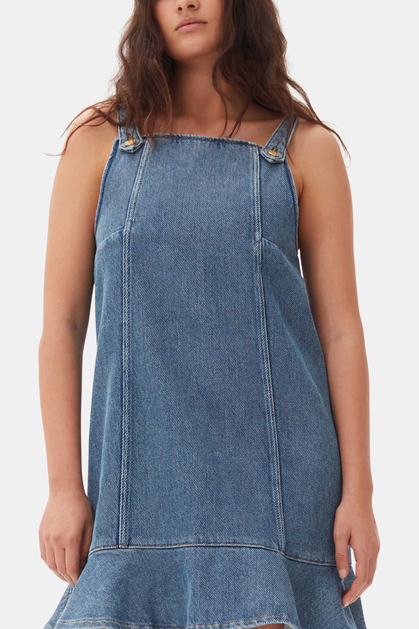 GANNI For Sale Blue Denim Mini Dress