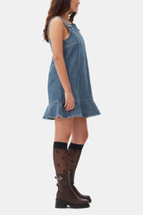 GANNI For Sale Blue Denim Mini Dress