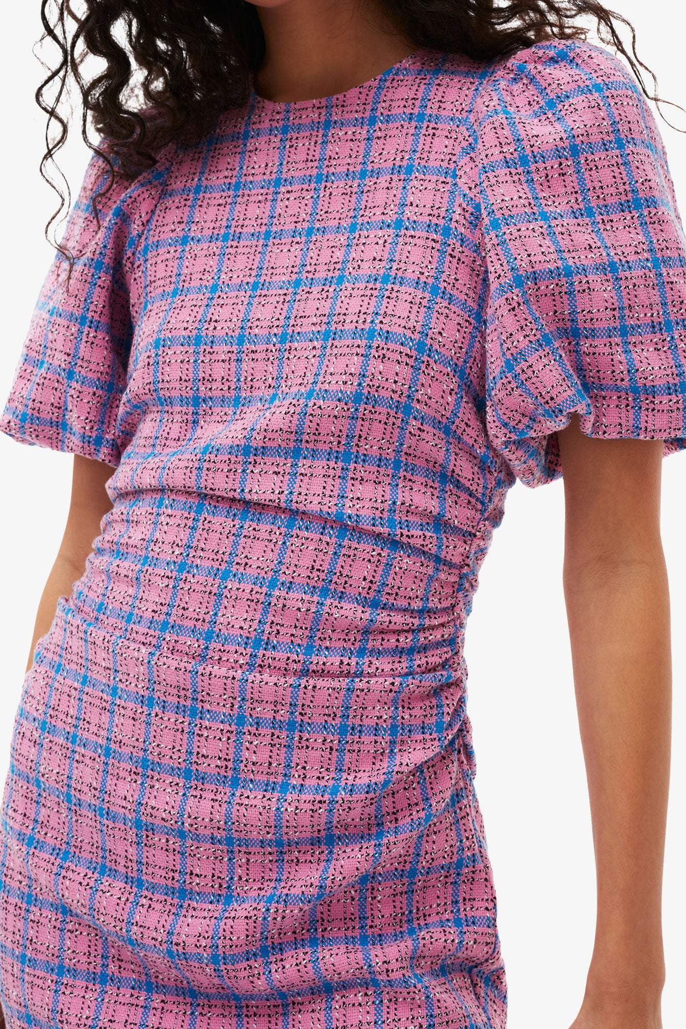 GANNI us Check Suiting Mini Dress