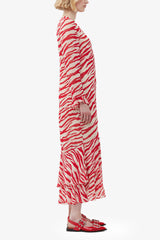GANNI Online Printed Light Georgette Maxi Dress