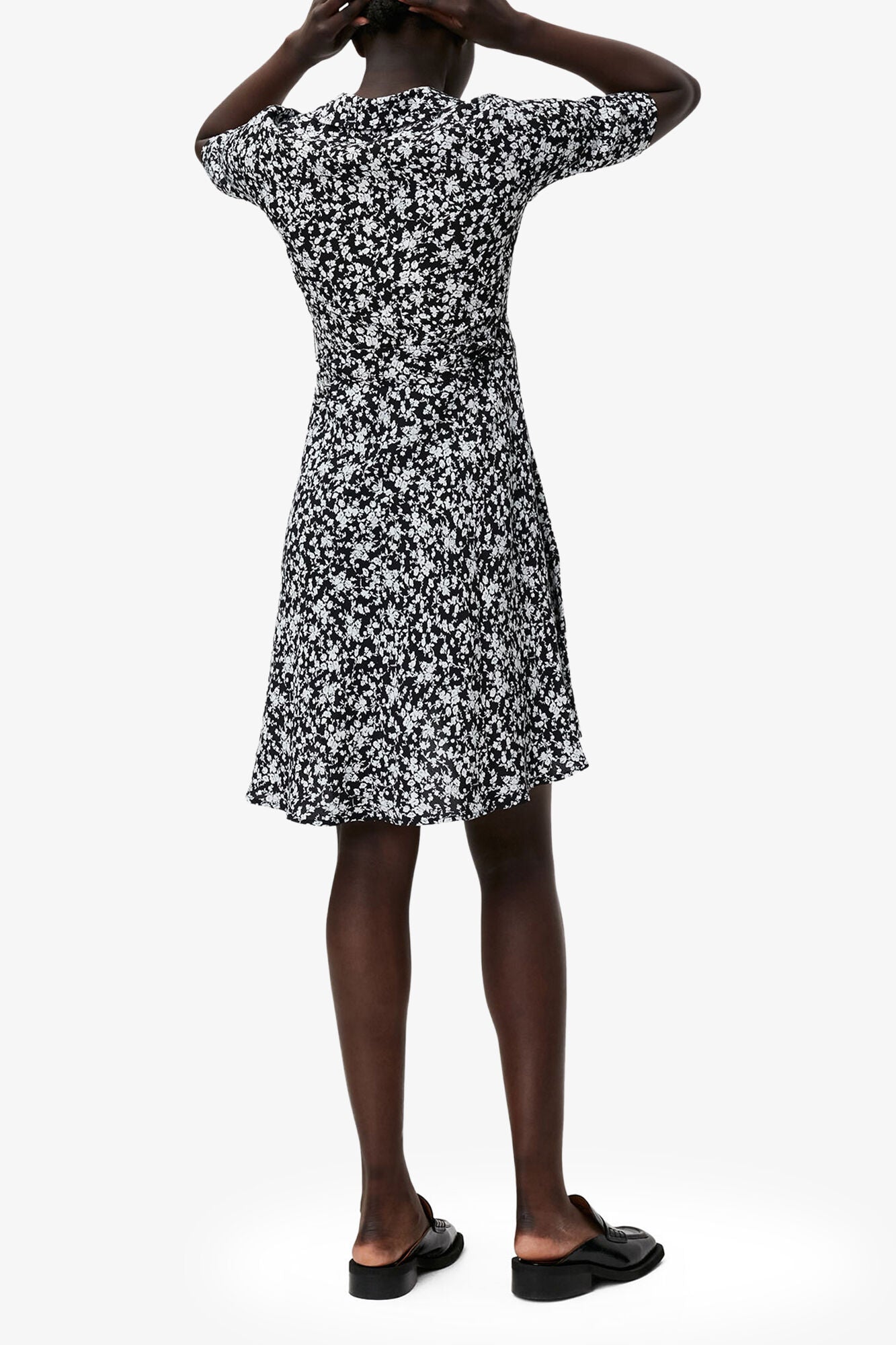 GANNI Hot Sale Printed Crepe Wrap Dress