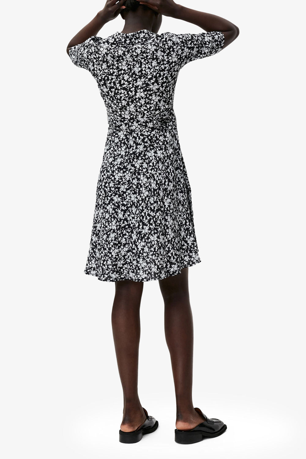 GANNI Hot Sale Printed Crepe Wrap Dress
