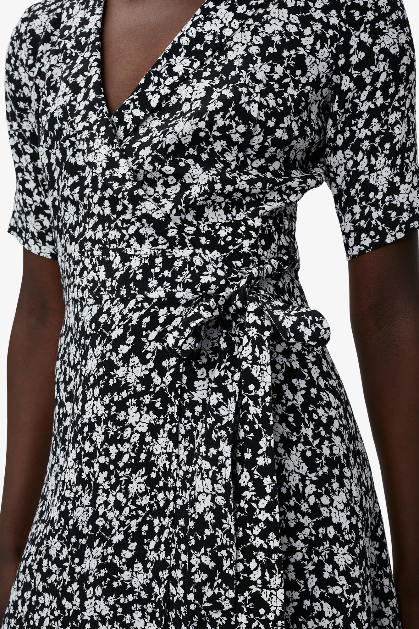 GANNI Hot Sale Printed Crepe Wrap Dress