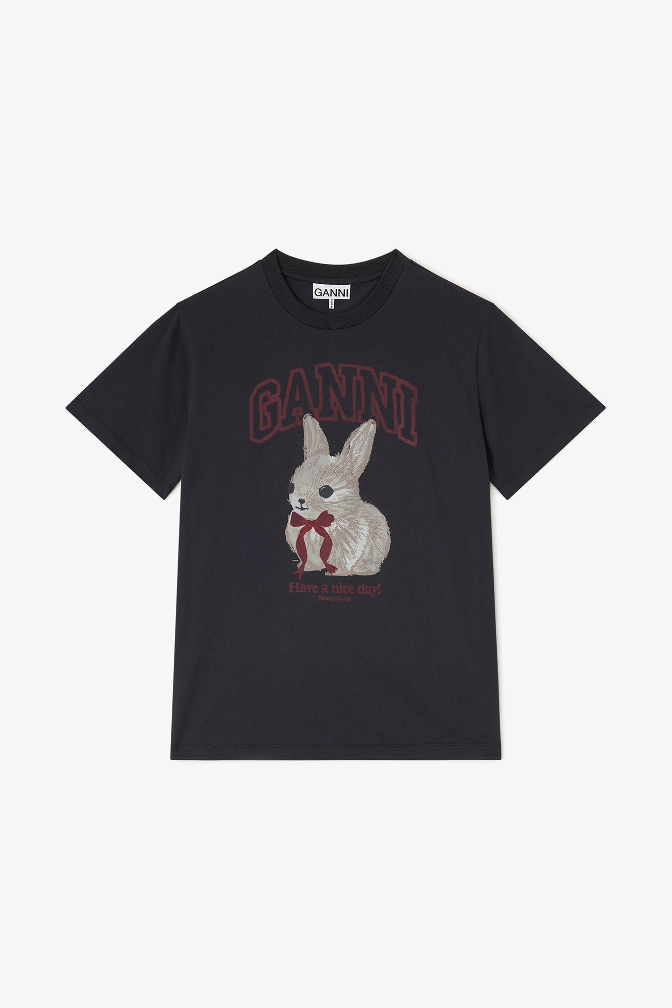 GANNI Online Grey Bunny T-shirt