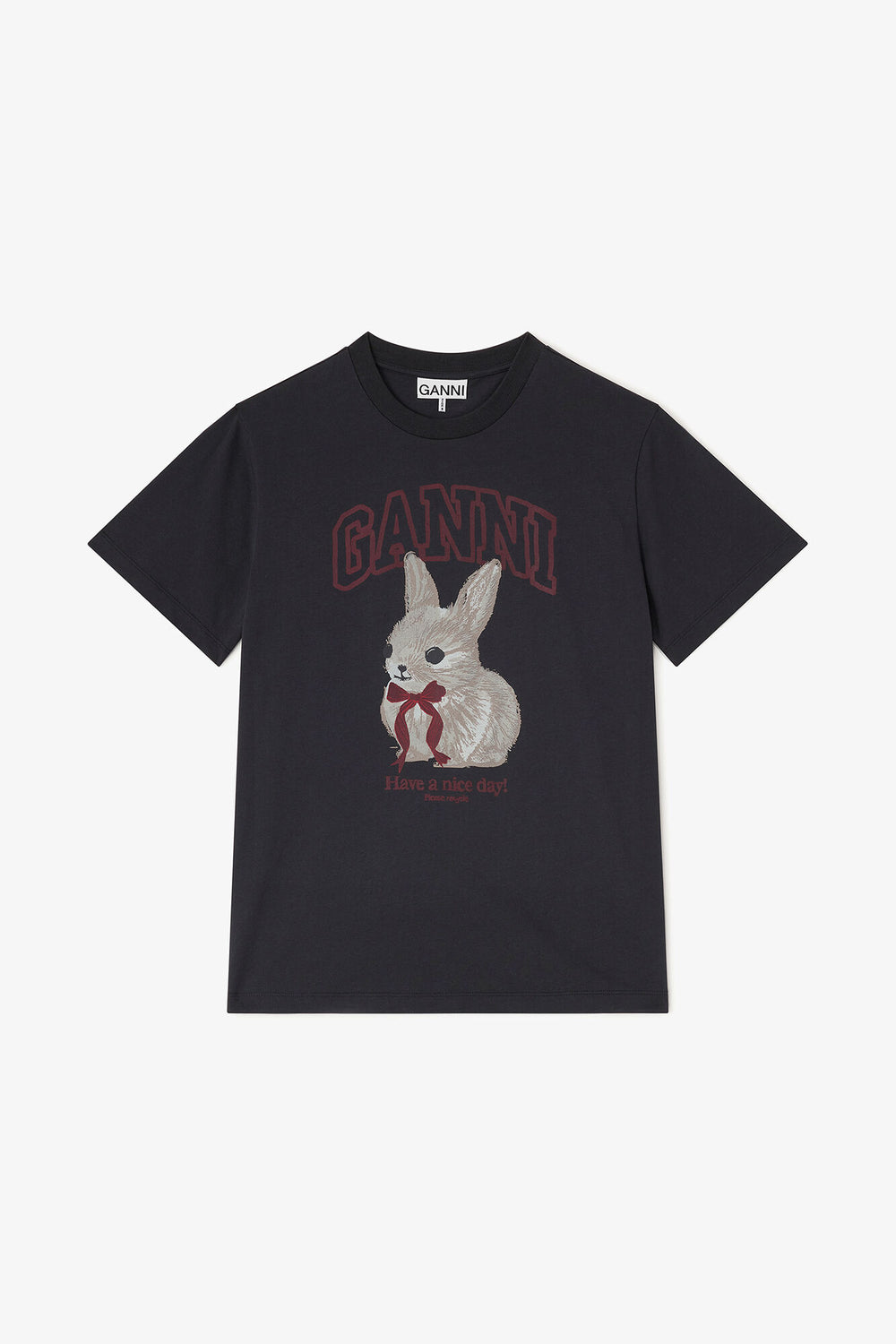 GANNI Online Grey Bunny T-shirt