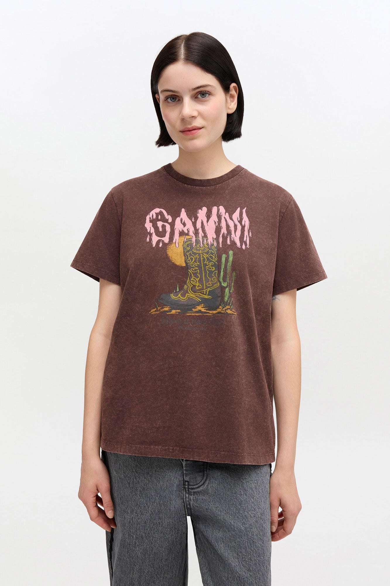 GANNI Outlet Vintage Wash T-shirt