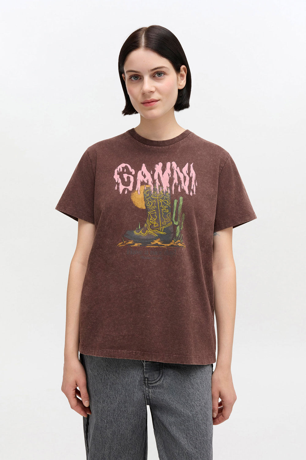 GANNI Outlet Vintage Wash T-shirt