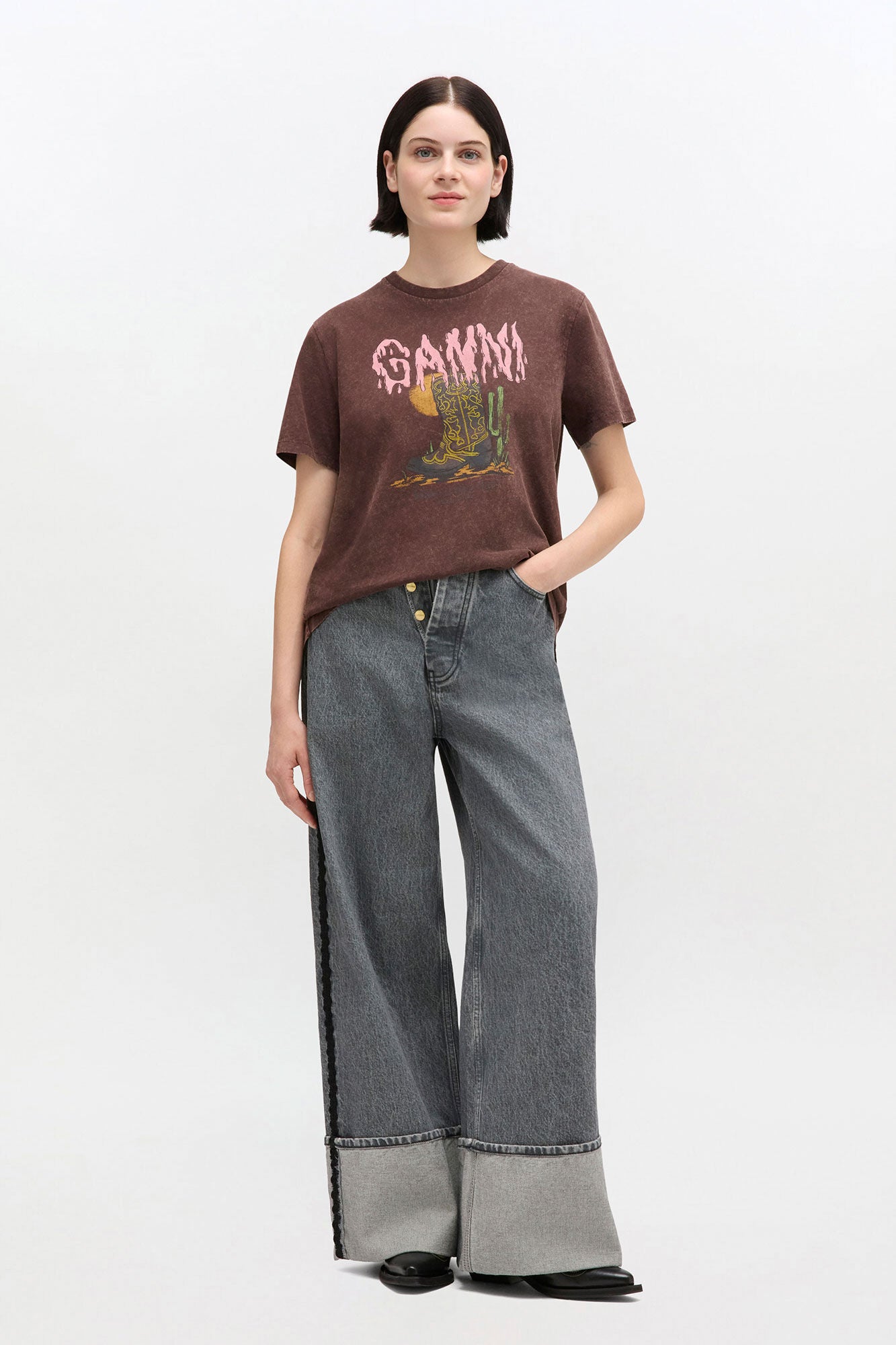 GANNI Outlet Vintage Wash T-shirt