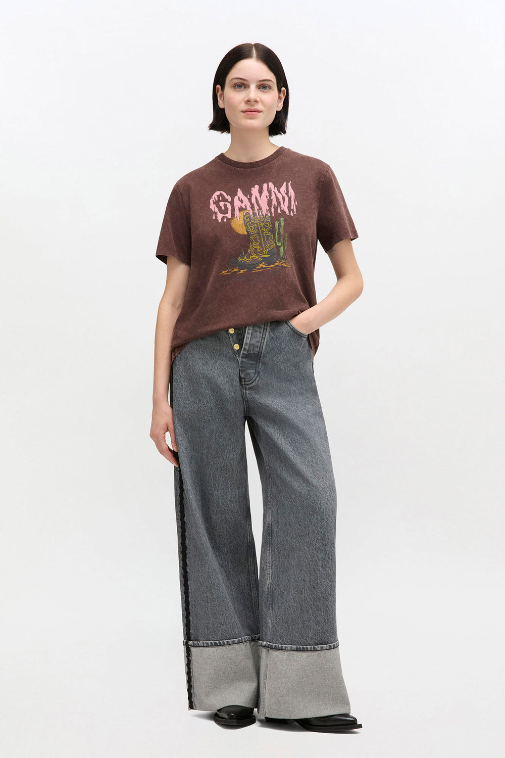 GANNI Outlet Vintage Wash T-shirt