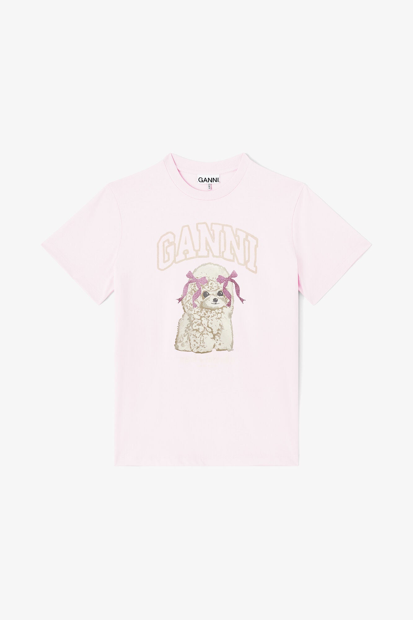 GANNI Hot Sale Pink Poodle T-shirt