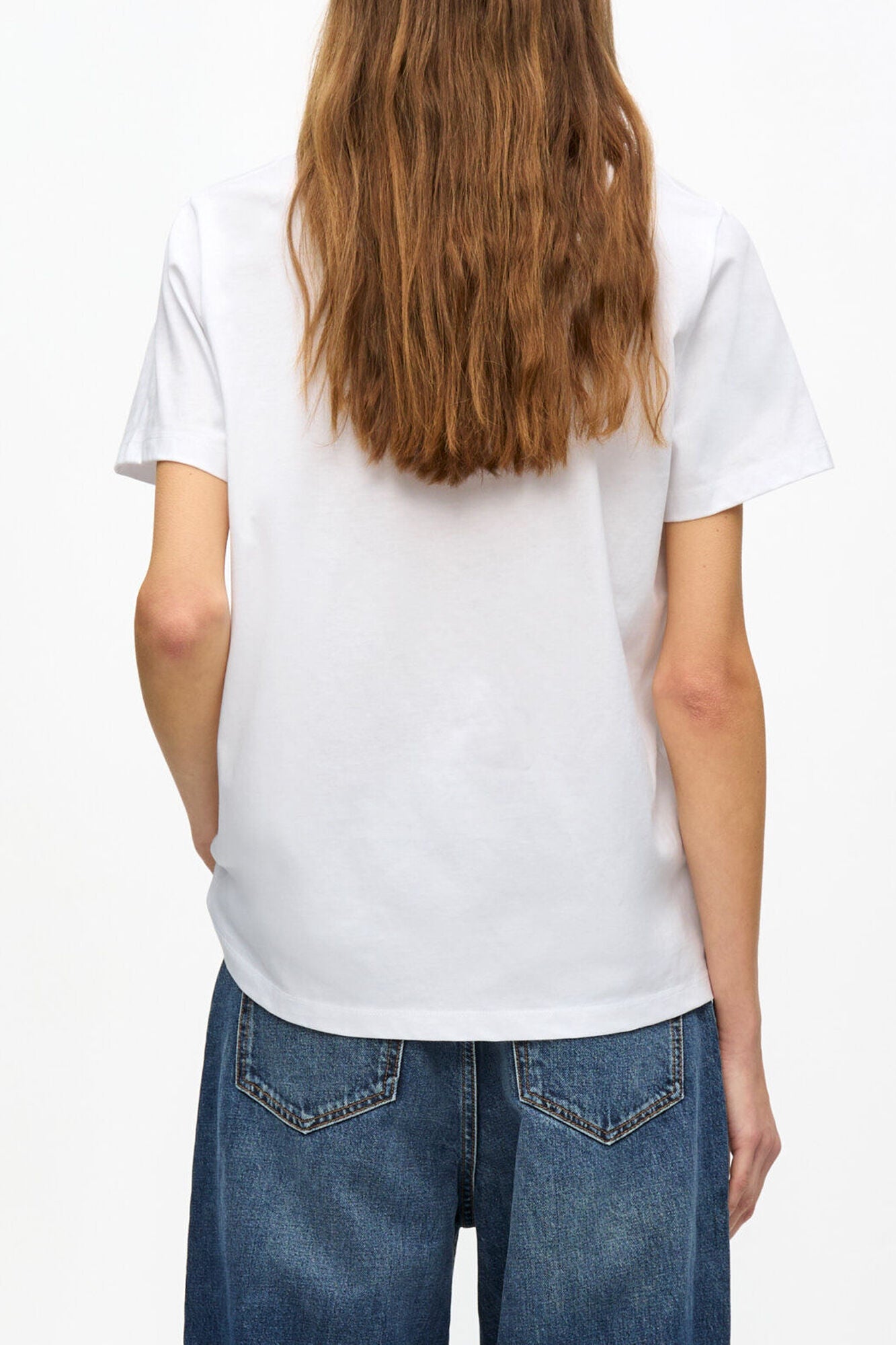 GANNI New White Basic Jersey Cherry Relaxed T-shirt