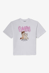 GANNI Discount Graphic Cotton T-shirt