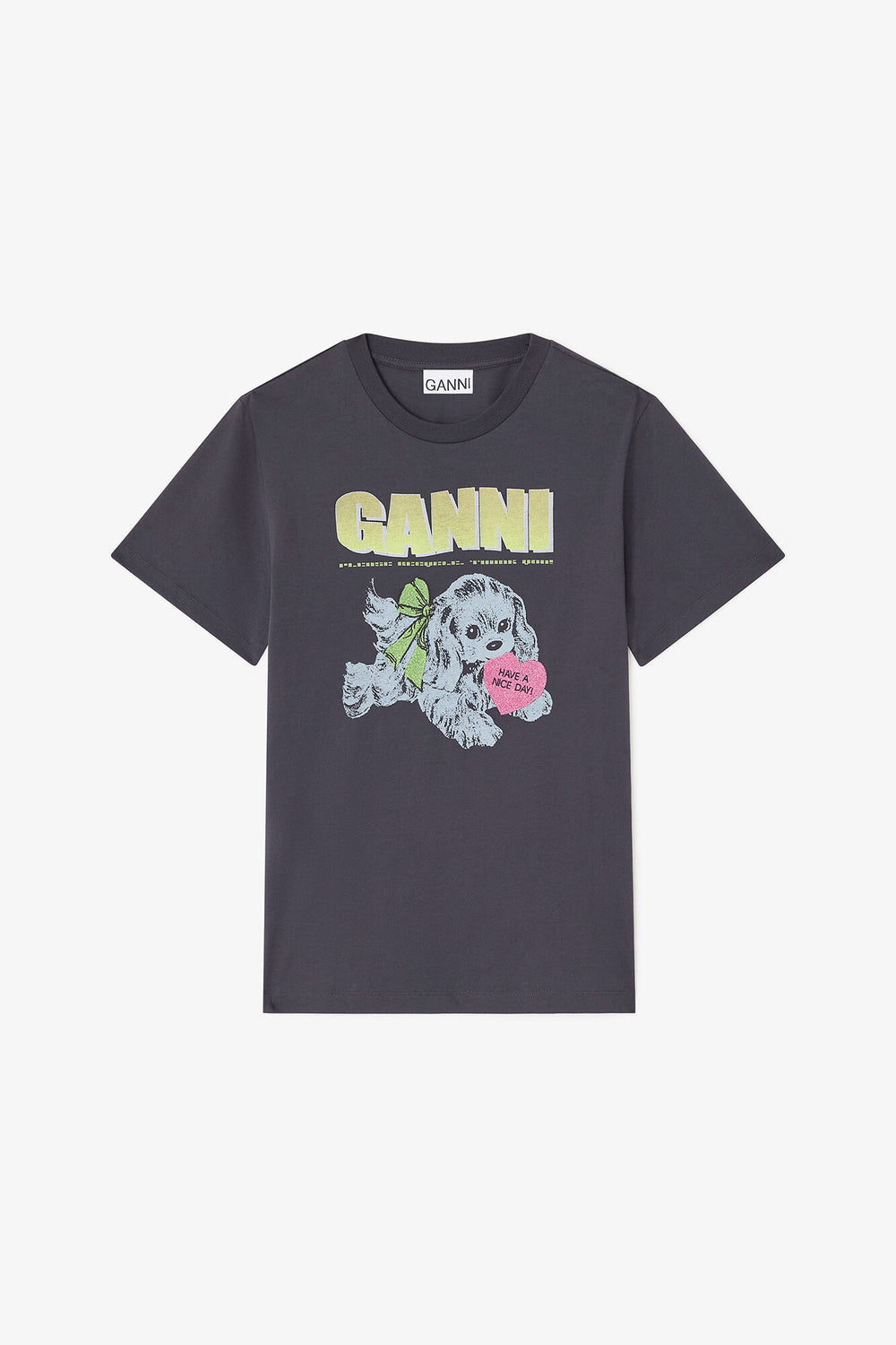 GANNI On Sale Black Puppy T-shirt