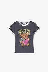 GANNI For Sale Black Cropped Teddy T-shirt