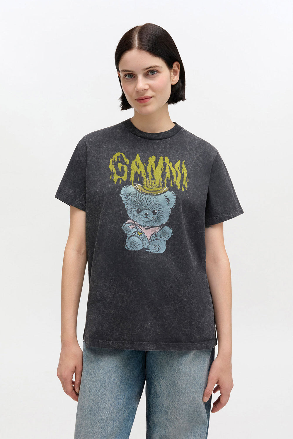 GANNI Hot Sale Vintage Wash T-shirt
