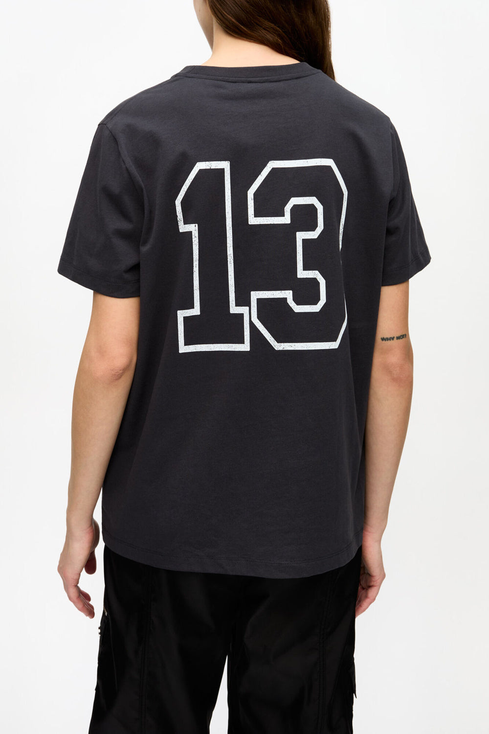 GANNI New Black Basic Cotton Witch Relaxed T-shirt